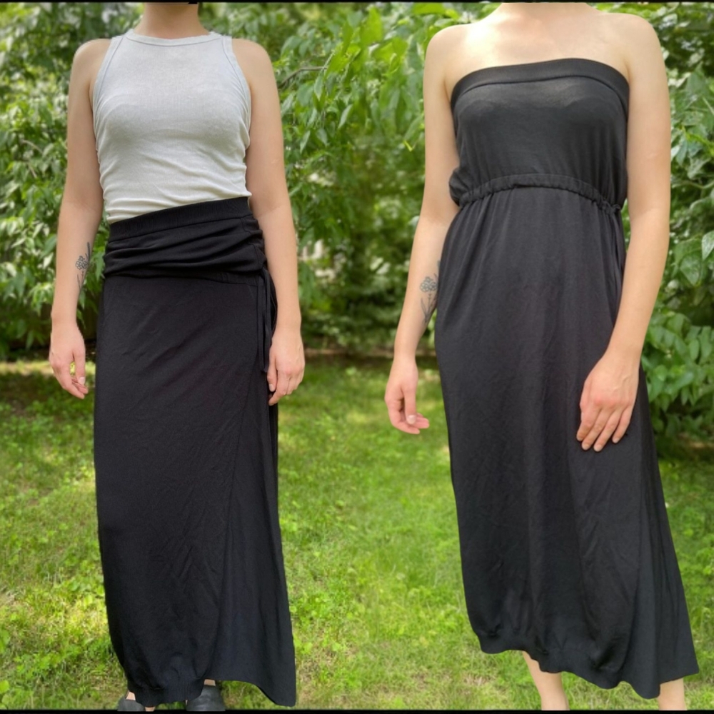 2-Way ANNETTE GORTZ Skirt or Dress Luxe Asymmetrical Avant Garde Lagenlook Maxi